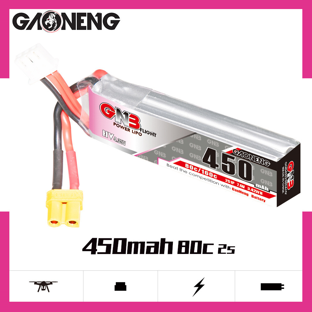 GNB LiPo Battery HV 2S 7.6V 45 - đánh giá và giá Drone Power Bank